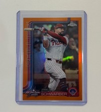 2025 Topps Chrome Update Kyle Schwarber Orange Refractor Phillies All Star 13/25