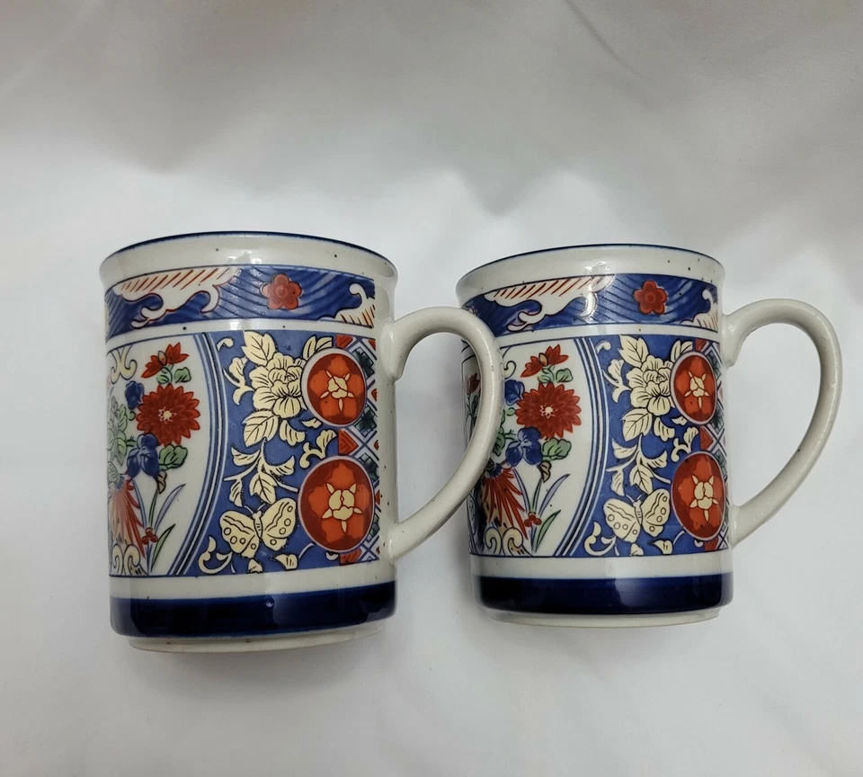 Taza de porcelana taza tradicional asiática china cerámica té juego de 2 azules Foto 2 de 4