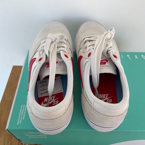 Nike SB Chron 2 Skate Shoes Trainers White/Red - Men's UK 5 - New - Picture 10 of 14