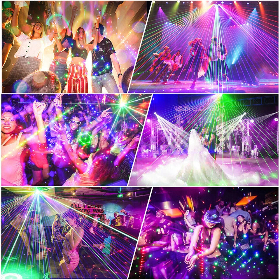 Laser Projector RGB DMX Strobe Stage Light LED Bar DJ Disco Party Show Lighting - Image 4 of 4