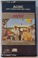 AC/DC Dirty Deeds Done Dirt Cheap 1976 Cassette Tape
