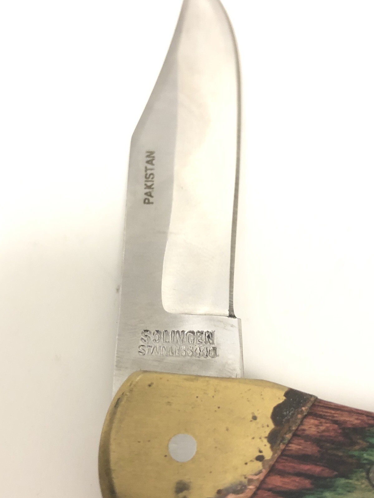 Vintage Bear Hunter LB4 Solingen Stainless 440 Pocket Knife eBay