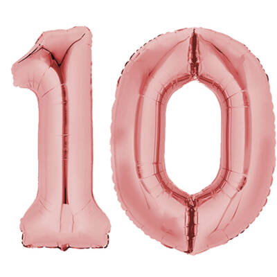 TOP TEN Folienballon 80cm Rosegold – Zahlenballon Für Geburtstag, Helium Oder Luft