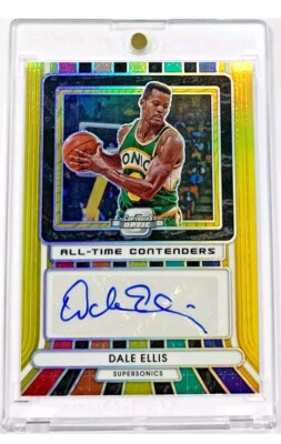 2022-23 Panini Contenders Dale Ellis Optic All Time Contenders Gold Auto *6/10*