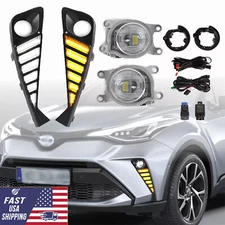 For 2020-2022 Toyota C-HR LED DRL Daytime Running w/Turn Signal Fog Light Kits