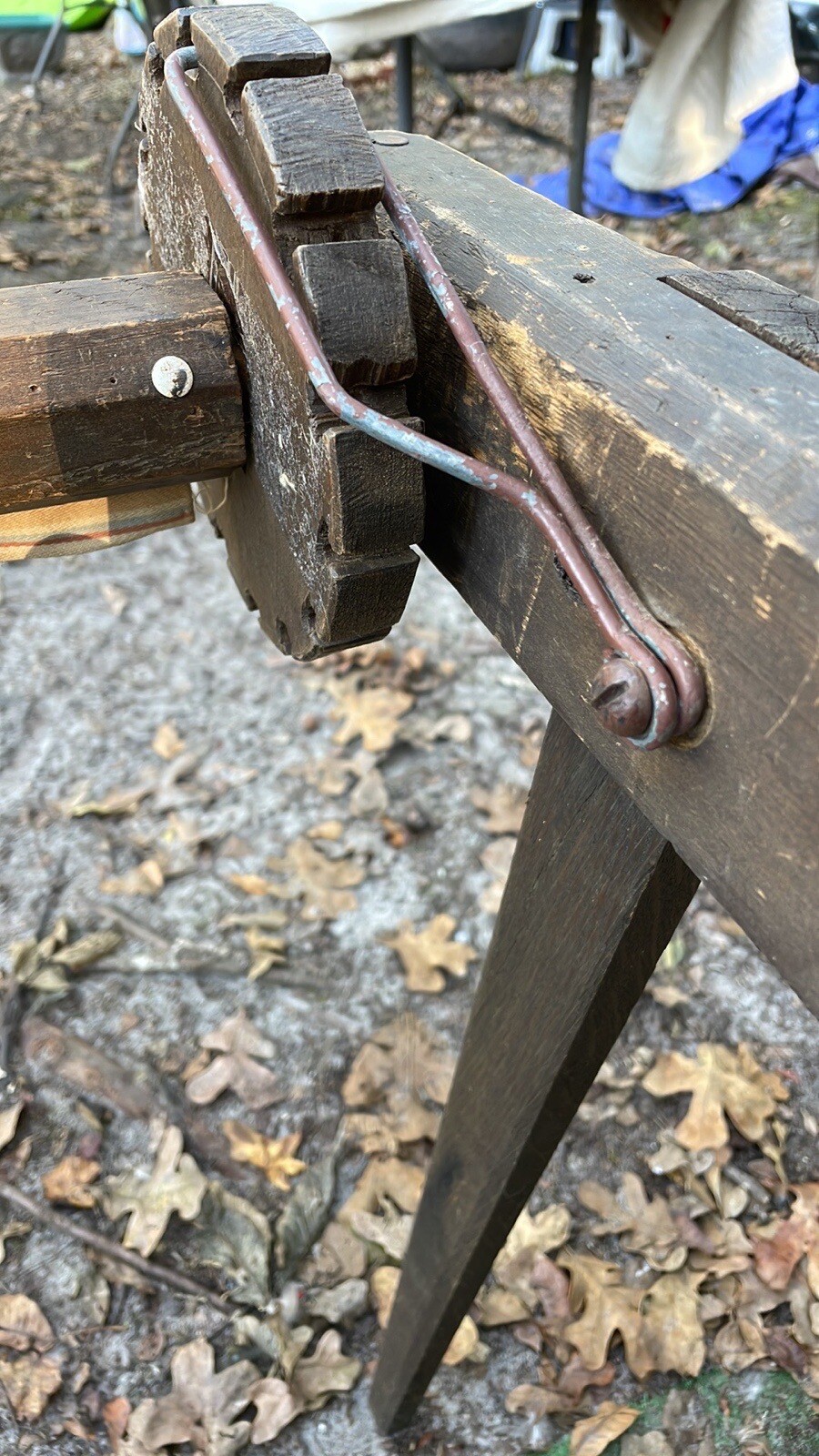 Large Primitive Antique wooden quilting frame eBay