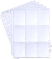 30 Pack 540 Pocket Binder Pages - Double-Sided 9 Pocket Trading Card Sleeves for