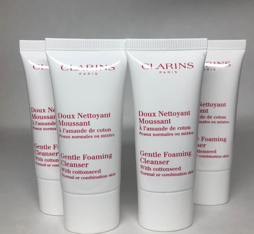 Limpiador de espuma suave Clarins con semilla de algodón 0,8 oz ¡CADA PAQUETE DE 4 SELLADOS! | eBay