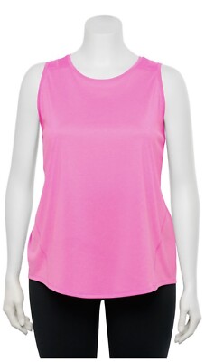 Womens Plus 3X Tek Gear DryTek Tank Top Gym Workout Moisture Wick  NWT $24 Pink