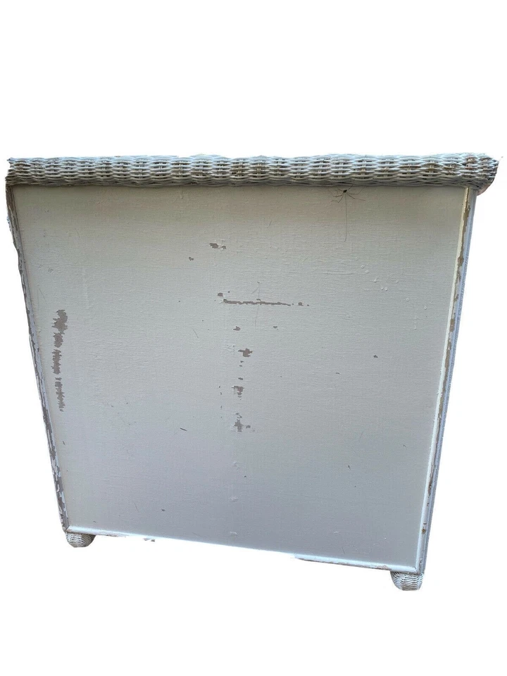 Cómoda de mimbre blanca con 3 cajones Foto 4 de 4