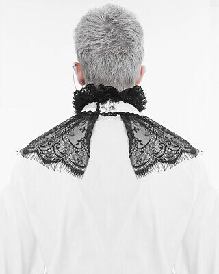 Devil Fashion Mens Gothic Steampunk Jacquard Lace Cravat Tie Jabot