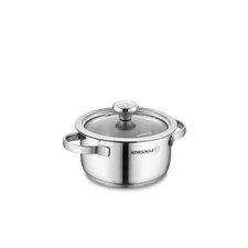 Stainless Steel Cooking Pots with Glass Lids, Multipurpose Steel Casseroles