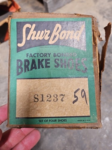 REMANUFACTURED SHUR BOND S1237-59 FRONT BRAKE SHOES FOR 50-54 Rambler Series 40