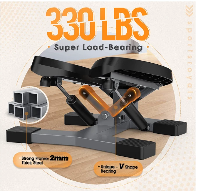 Sportsroyals Stair Stepper w Resistance Band Exercise Machine FB