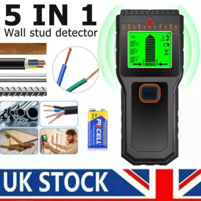 UOCOMDER 5 in 1 Electric Detector Wall Wood Metal Sensor Wire Stud Finder Cable Scanner