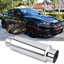3" In/Out 12" Exhaust Muffler Resonator Deep Tone For Dodge Charger Challenger