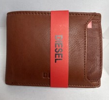 DIESEL Elegante Portafoglio Uomo Vera Pelle Bifold Uomo DIESEL Portafogli Regalo