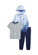 Boys Crown  Ivy Pants Striped Tee Ombre Jacket Size 4T Set 3pc New w/tags  