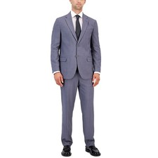 Nautica Men's Modern-Fit Stretch Nested Suit Light Gray 38R 32W B4HP 395