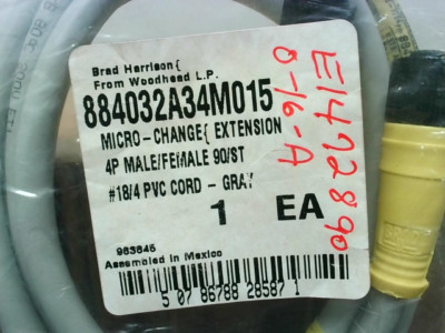BRAD HARRISON 884032A34M015 Micro-Change Verlängerung 4P Stecker/Buchse 90 / St