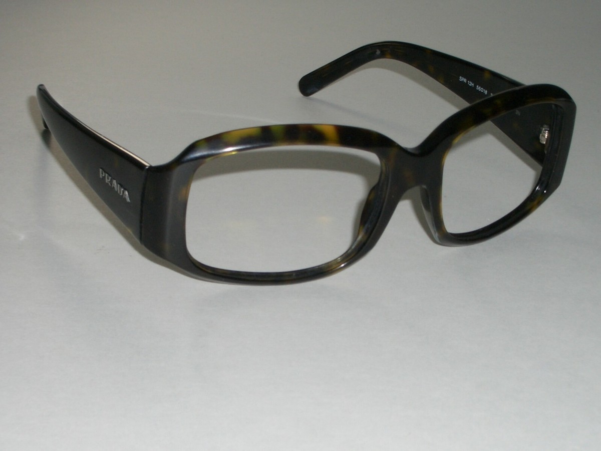 PRADA スポーツサングラス SPR 56H PRADA ITALY SPR 12H 56[]18 130 THICK TORTOISE EYEGLASSES