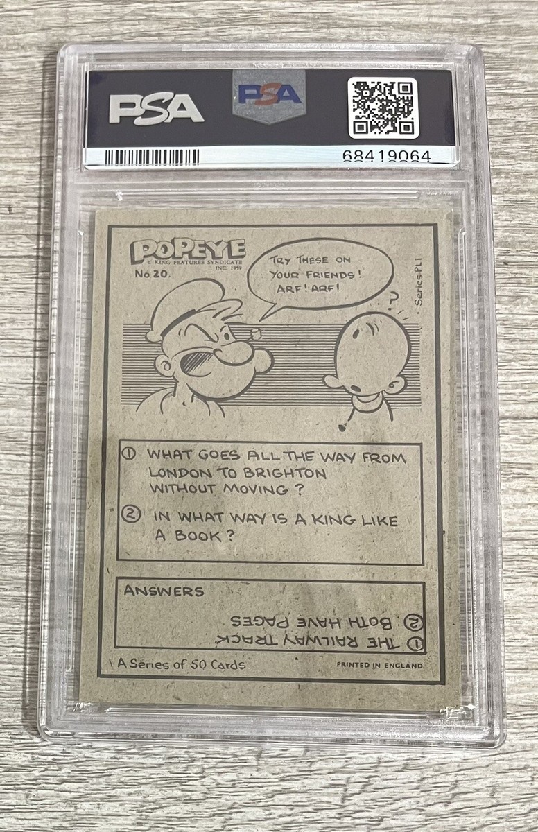 ポパイ♡ PSA 8 NM-MT 1959 Chix Confectionary #20 Popeye the Sailorman