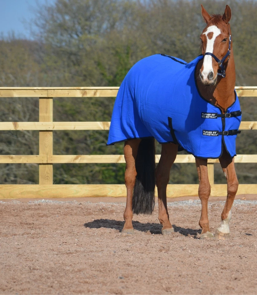 Turner Equestrian show cover travel fleece cooler stable horse rugs 4'9"-7'0" - Image 3 of 4