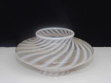 FENTON ART GLASS FRENCH OPALESCENT SPIRAL OPTIC SPECIAL ROSE BOWL 7" 1939