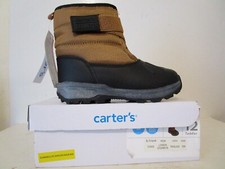 Carters Toddler Kids' Lowen Light up Winter Snow Boots Tan/Black Size 12T