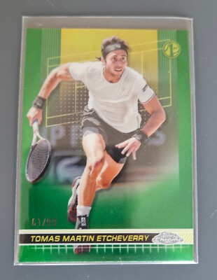 2024 Topps Tennis Chrome Tomas Martin Etcheverry Green Grass Court 61/99