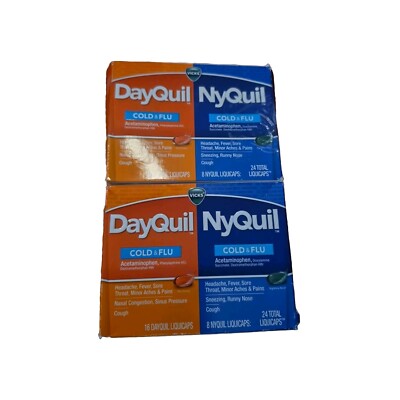 2-Vicks DayQuil & NyQuil LiquiCaps - Pack of 24