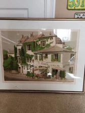 Denis Paul Noyer "La Maison Rose" Signed & Numbered 8/300  famed 26 1/2x34 1/2