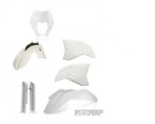 Kit Plastiche Acerbis Ktm Exc F 250 400 450 530 2008 2009 2010 2011 Bianco Full