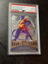 1995 Marvel Metal Nightcrawler Silver Flasher #108 PSA 10 GEM MT Pop 2