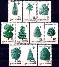 Romania 1994 Forest Trees Silver Fir/Pine/Poplar/Oak/Larch/Beech/Maple/Ash MNH