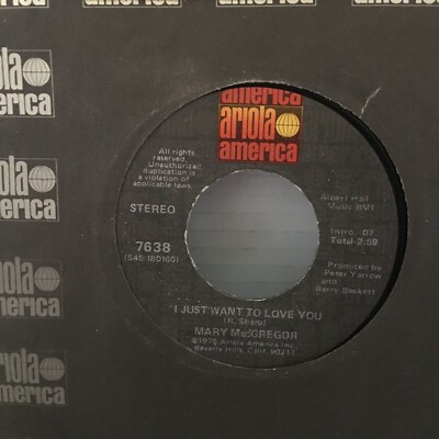 45RPM Mary MacGregor Torn Between Two Lovers / I Just Want to Love You 1976 Folk
