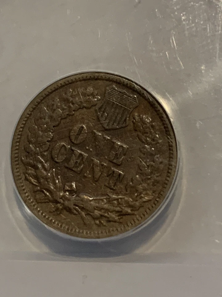 1864 No “L” Indian Cent Penny ANACS VF20 Detail Cleaned 30* Rotated Die VeryRare - Image 3 of 4