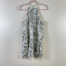 SHOW ME YOUR MUMU womens size S Gomez silver sequined sleeveless mini dress