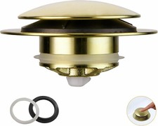 Brushed Gold Bath Tub Drain Stoppers,Universal Pop Up Bathtub Drain Stopper T...