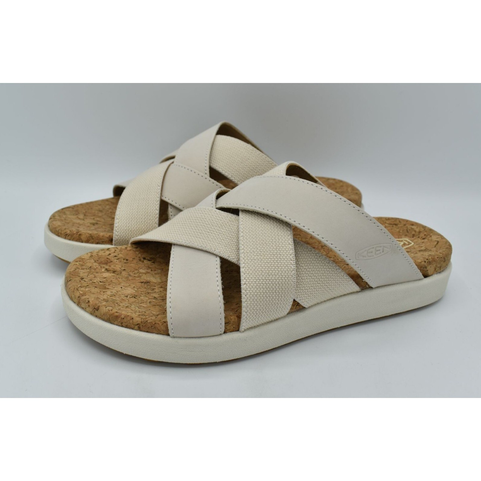 Sandali scarpe slip on Keen donna taglia 7 Elle misti slide stella bianco betulla