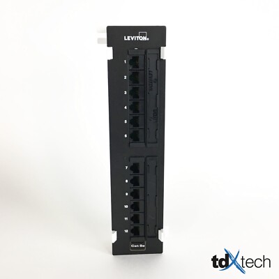 (TDX295) Leviton 12-Port Patch Panel 003-5G596-U89 GigaMax Universal Cat 5E