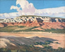 Maynard Dixon - Butte at Red Lake -  1927 Desert Cliff Landscape - Art Print