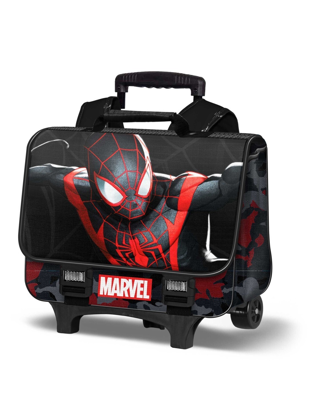 SPIDERMAN NERO MOCHILA CARTELLA TROLLEY 2.0 SPIDERMAN MILES