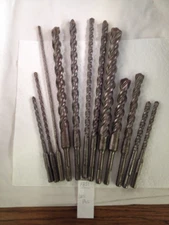 12 BOSCH ANSI SDS PLUS CARBIDE TIPPED  DRILL BITS 3/16" TO 7/8" S4L GERMAN F851