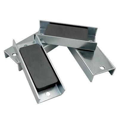 Master Magnetics Magnet Fastener - Rectangular with Mounting Holes, Zinc Plat...
