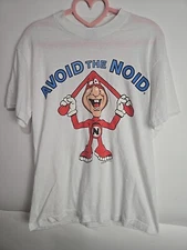 Vintage 80s Avoid The Noid  T-Shirt Size Large Domino's Pizza 1987 Single Stitch
