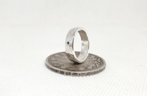 Bague Pièce De Monnaie 5 Francs Louis Philippe Argent Avec Tsavorite - Neuf