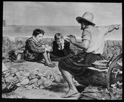 Magische Glaslaternenfolie JUNGE VON RALEIGH SIR JOHN EVERETT MILLAIS UM 1910