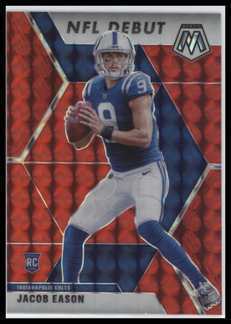 2020 Panini Mosaic #280 Jacob Eason Prizm Red
