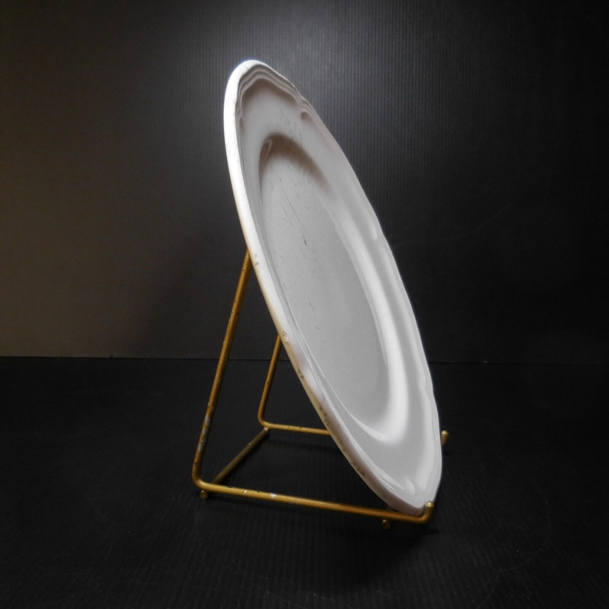 Vintage Ceramic Faience Plate Art Table Restoration XIX France